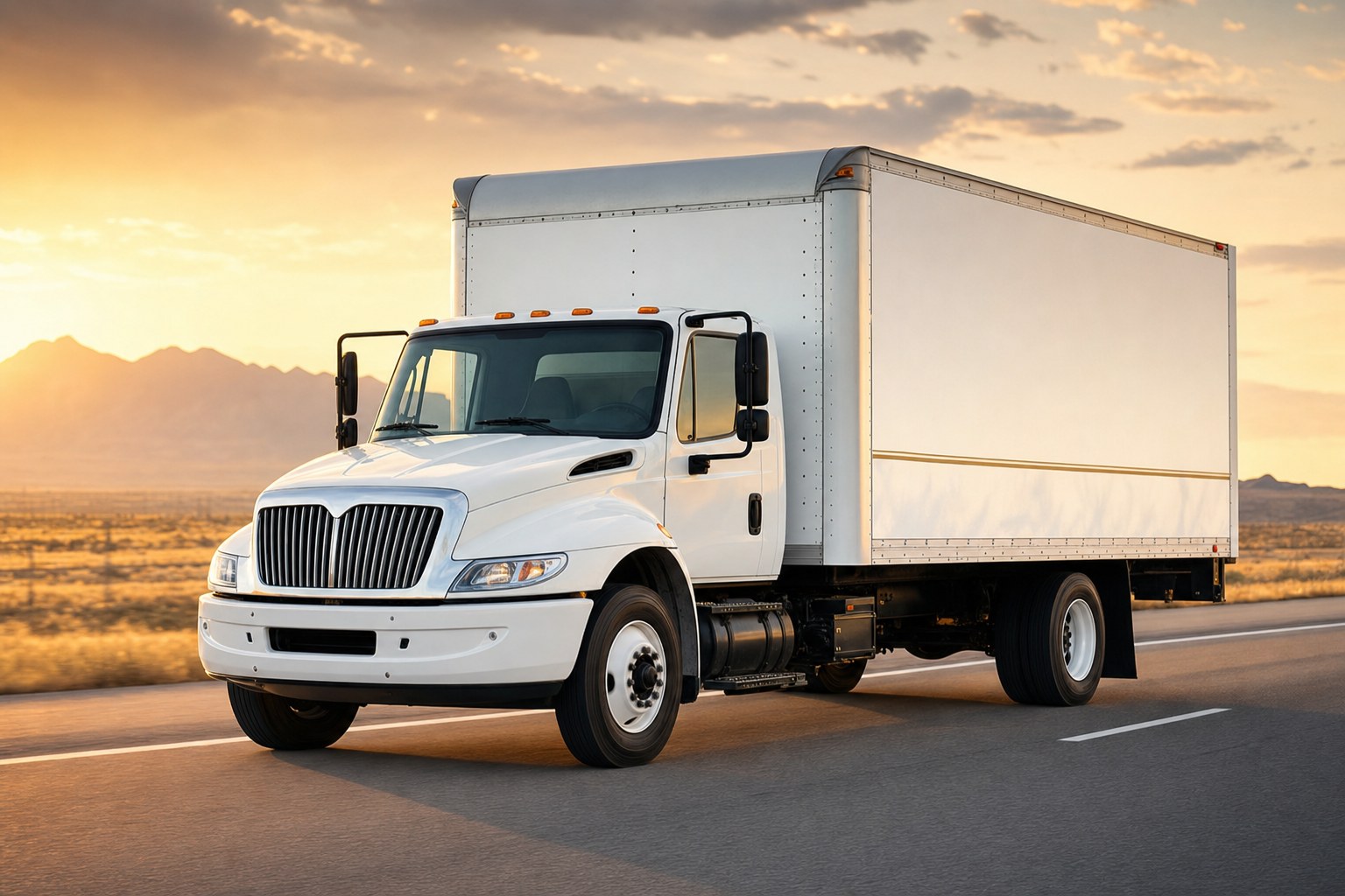 Professional moving crew loading boxes into a moving truck with hand-trucks